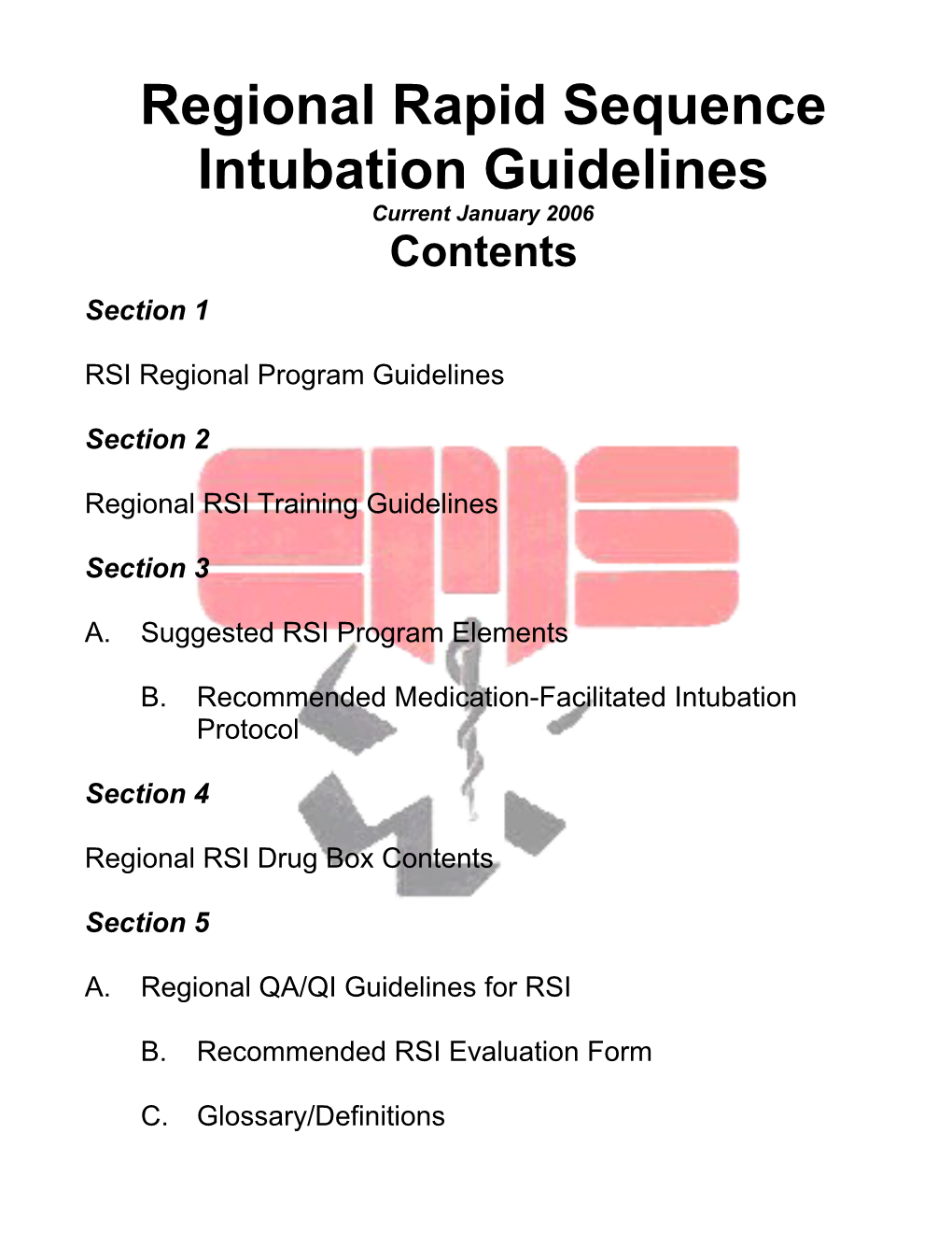 Regional Guidelines and Related Information