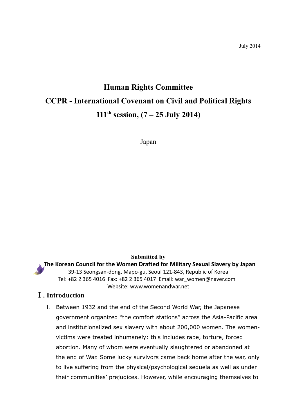 CCPR - International Covenant on Civil and Political Rights