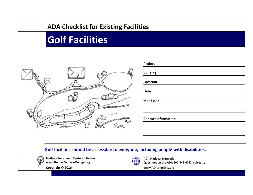 ADA Checklist for Existing Facilitiesgolf Facilities