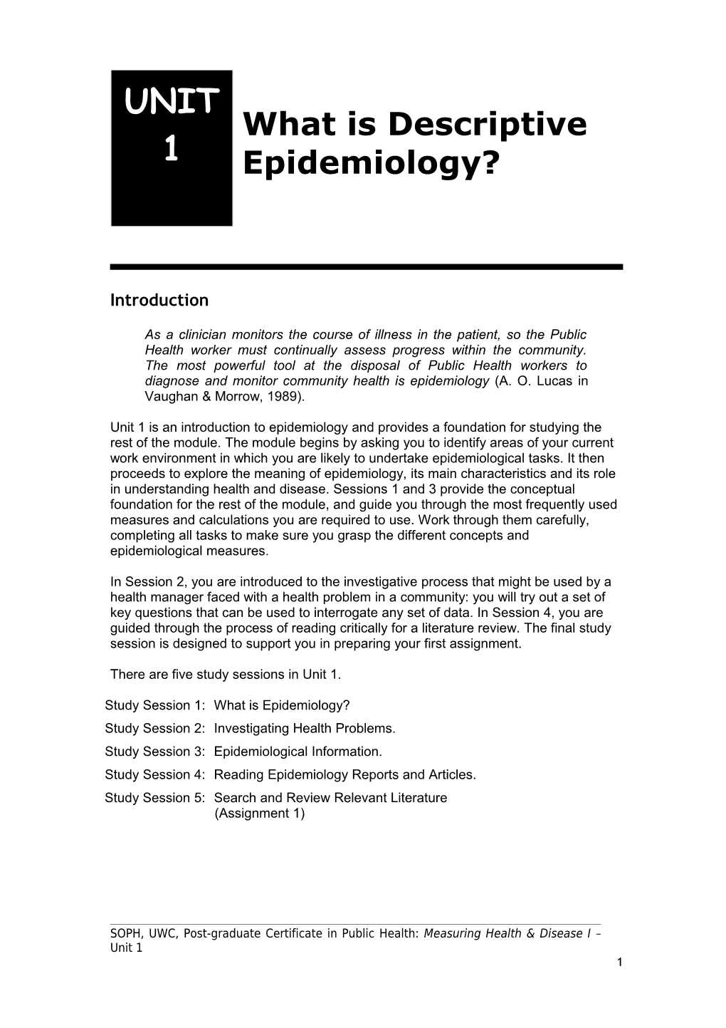 What Is Descriptive Epidemiology?