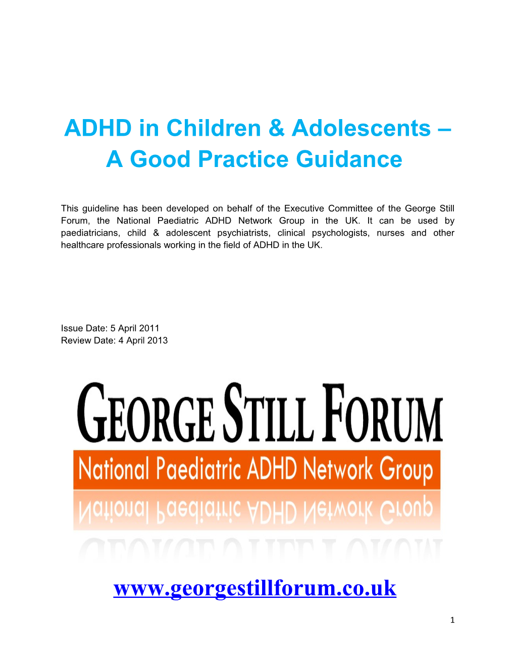 ADHD in Children & Adolescents