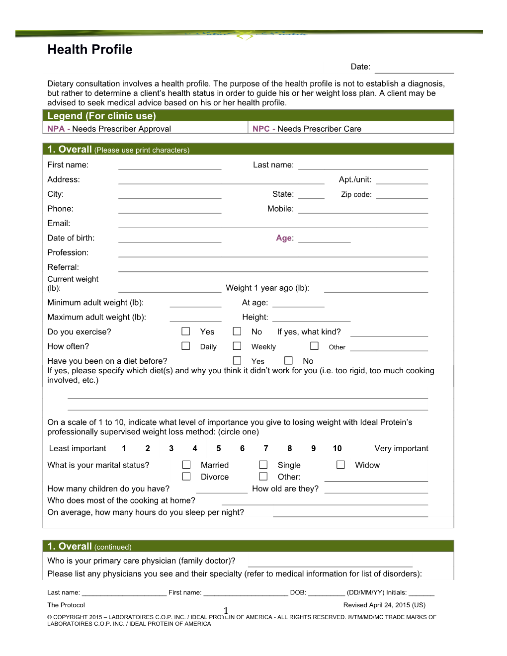 Confirmation of Full Health Status Disclosure by the Client and Agreement to Arbitrate Disputes