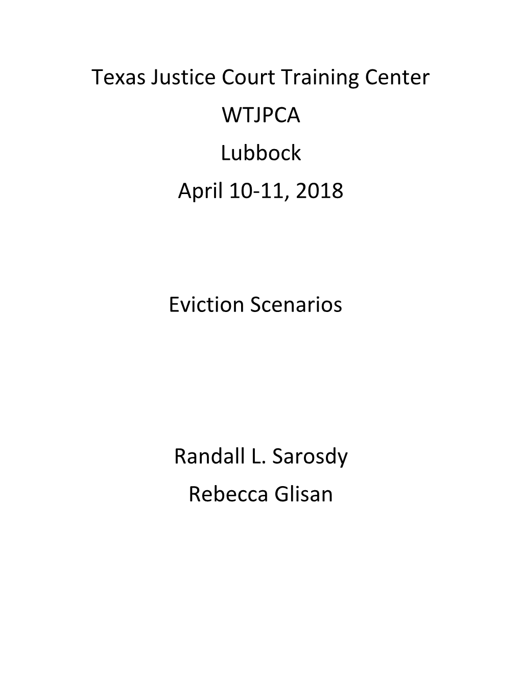 Texas Justice Court Training Center