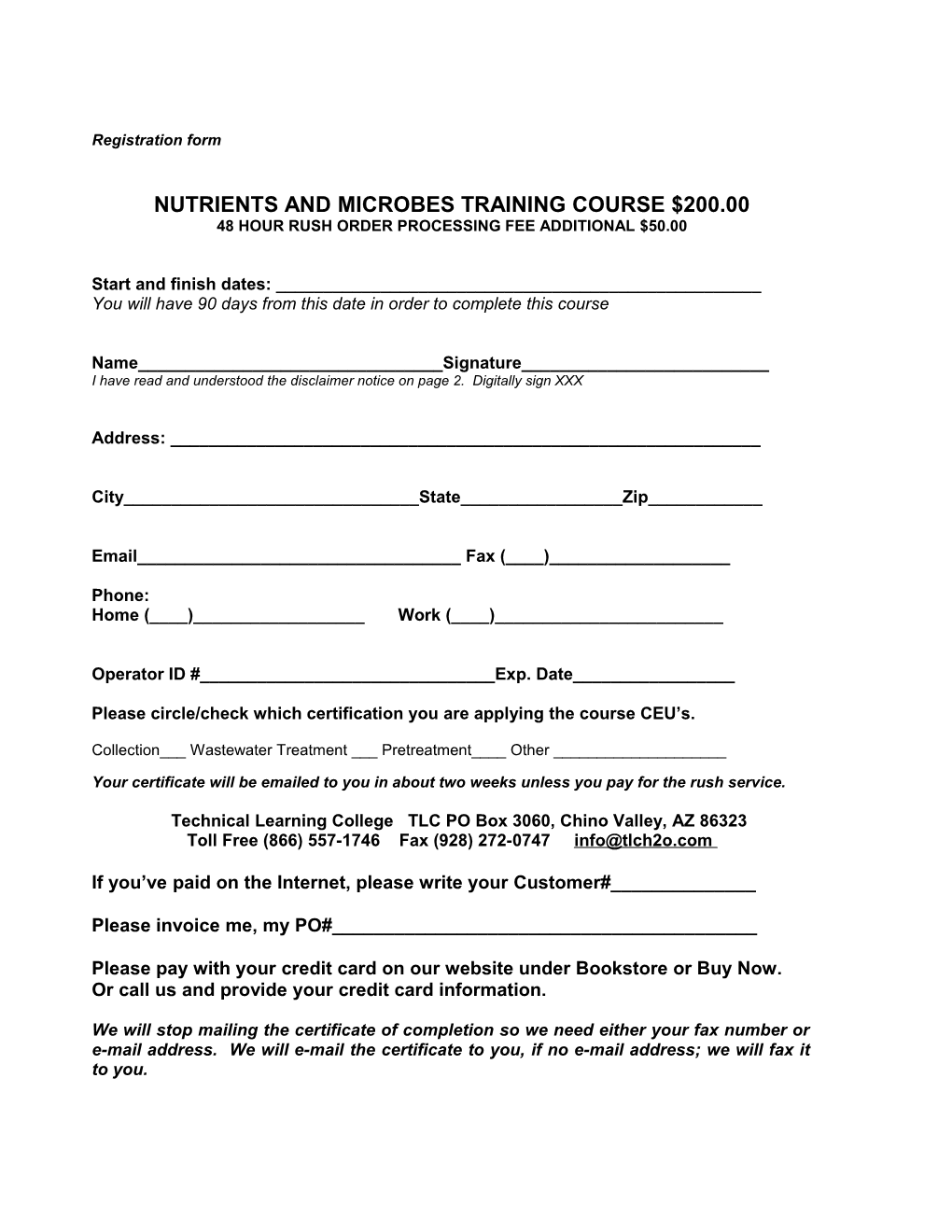 Nutrients and Microbes Training Course $200.00