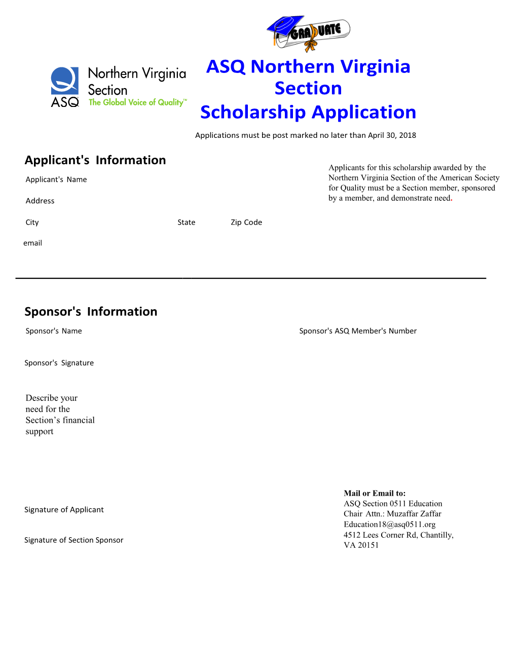 Member Scholarship Application