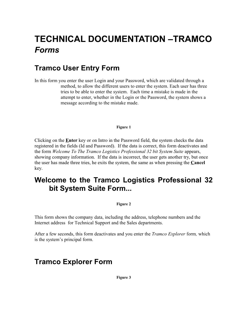 Tramco User Entry Form