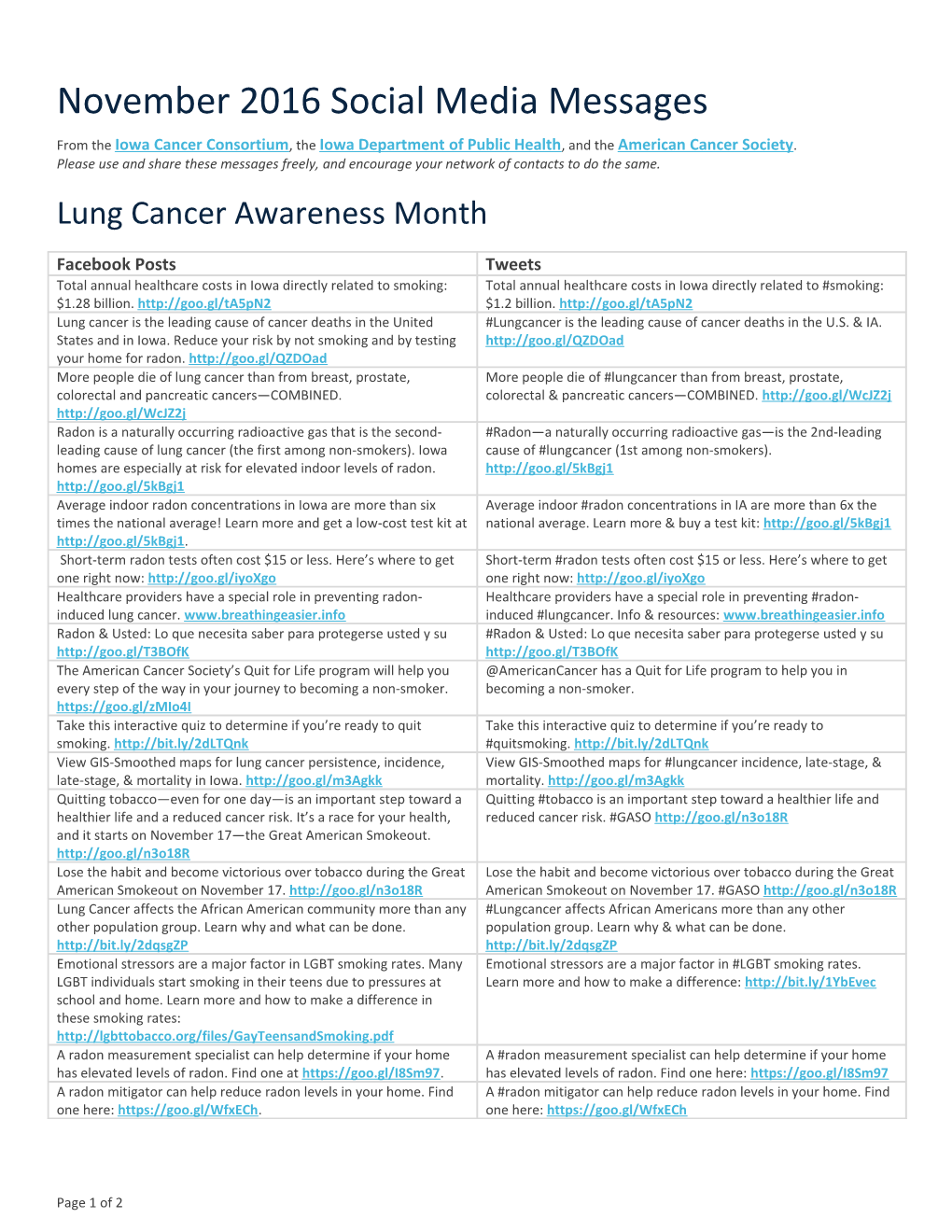 Lung Cancer Awareness Month