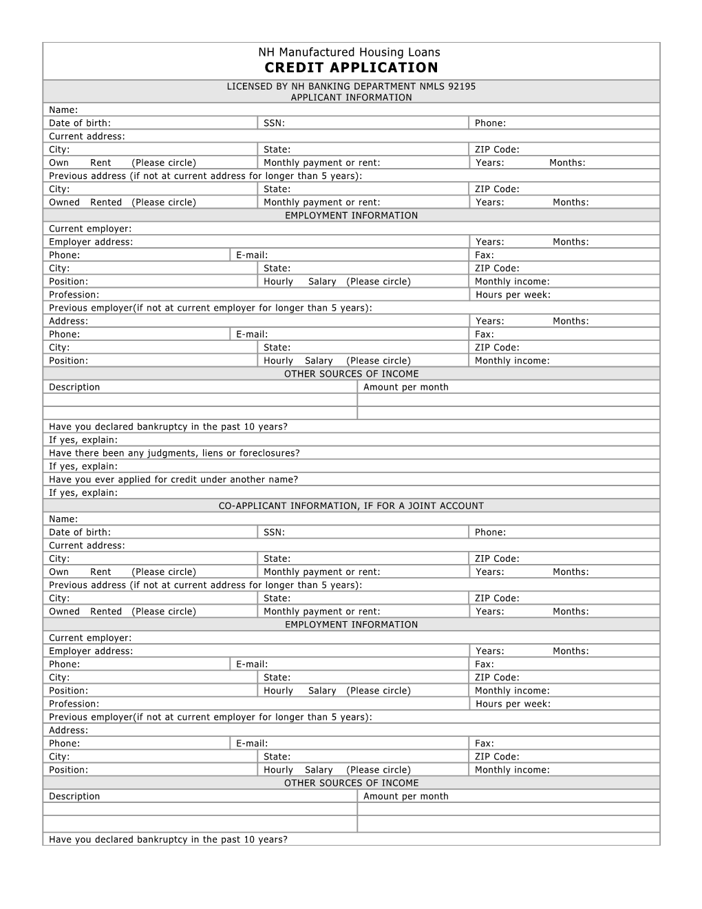 NH Manufactured Housing Loans