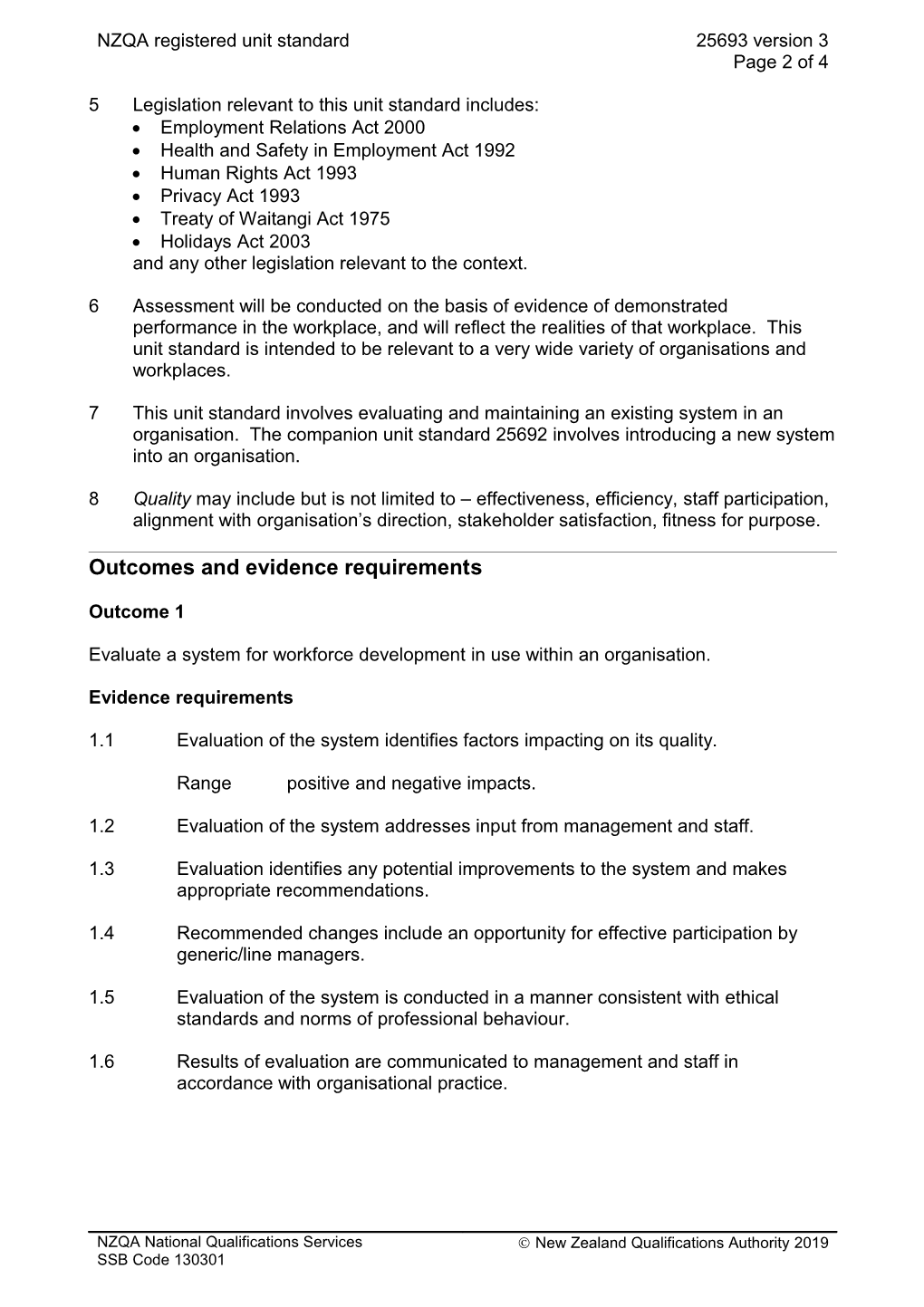 25693 Evaluate and Maintain a System for Workforce Development in an Organisation