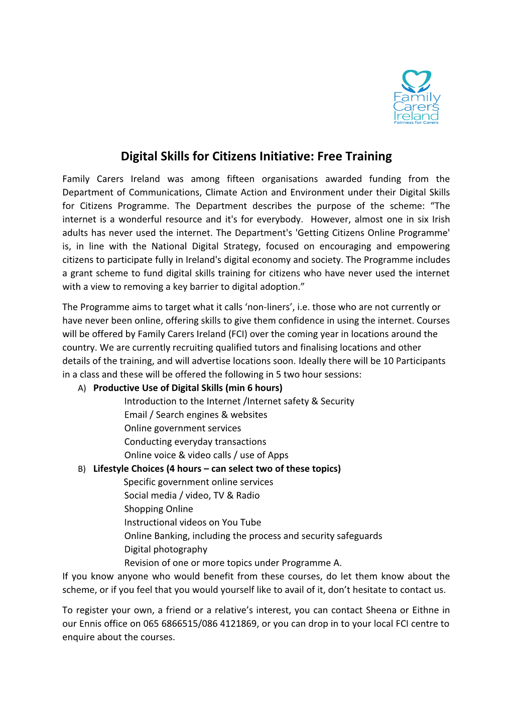 Digital Skills for Citizens Initiative: Free Training