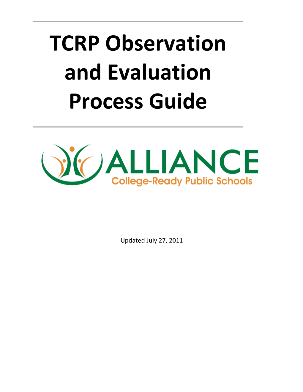 TCRP Observation and Evaluation Process Guide