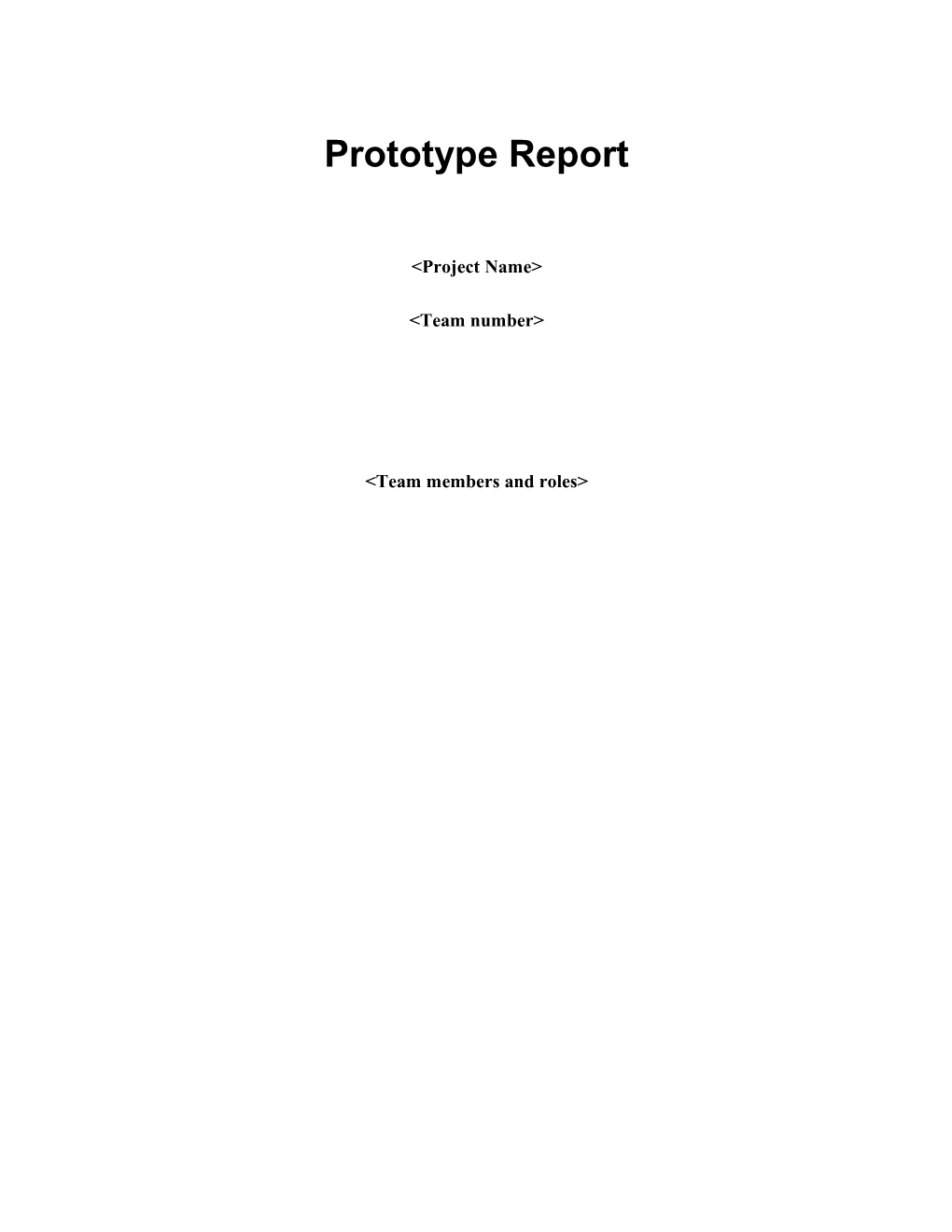 Prototype Reportversion X.X