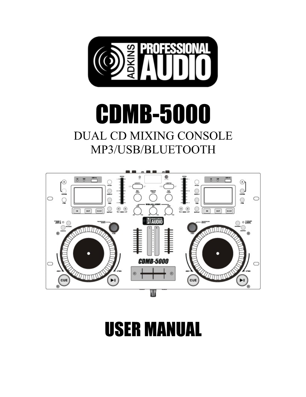Dual Cd Mixing Console Mp3/Usb/Bluetooth