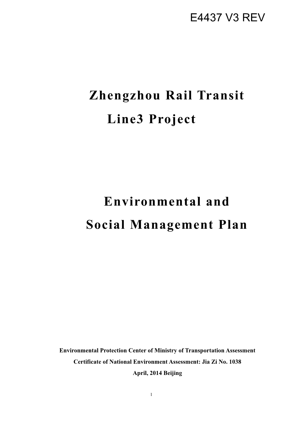 Zhengzhou Rail Transit Line3 Project