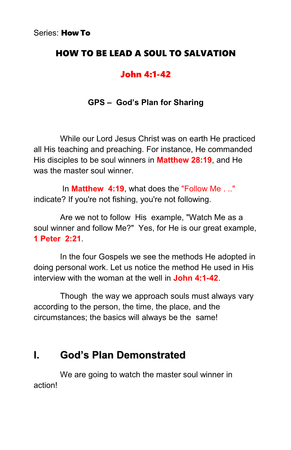GPS God S Plan for Sharing