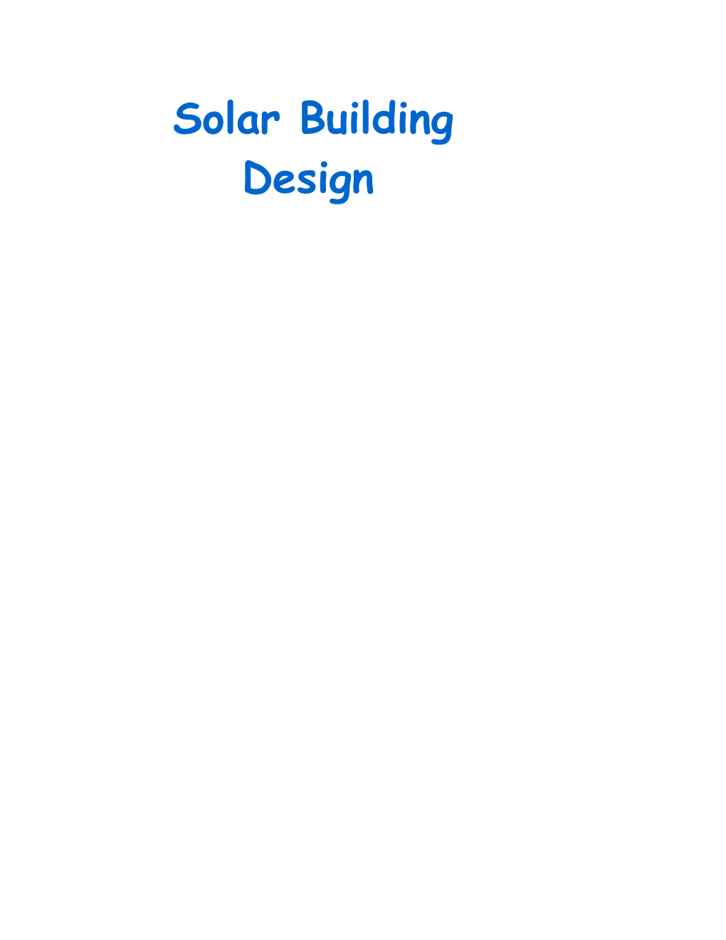 Solar Building Design