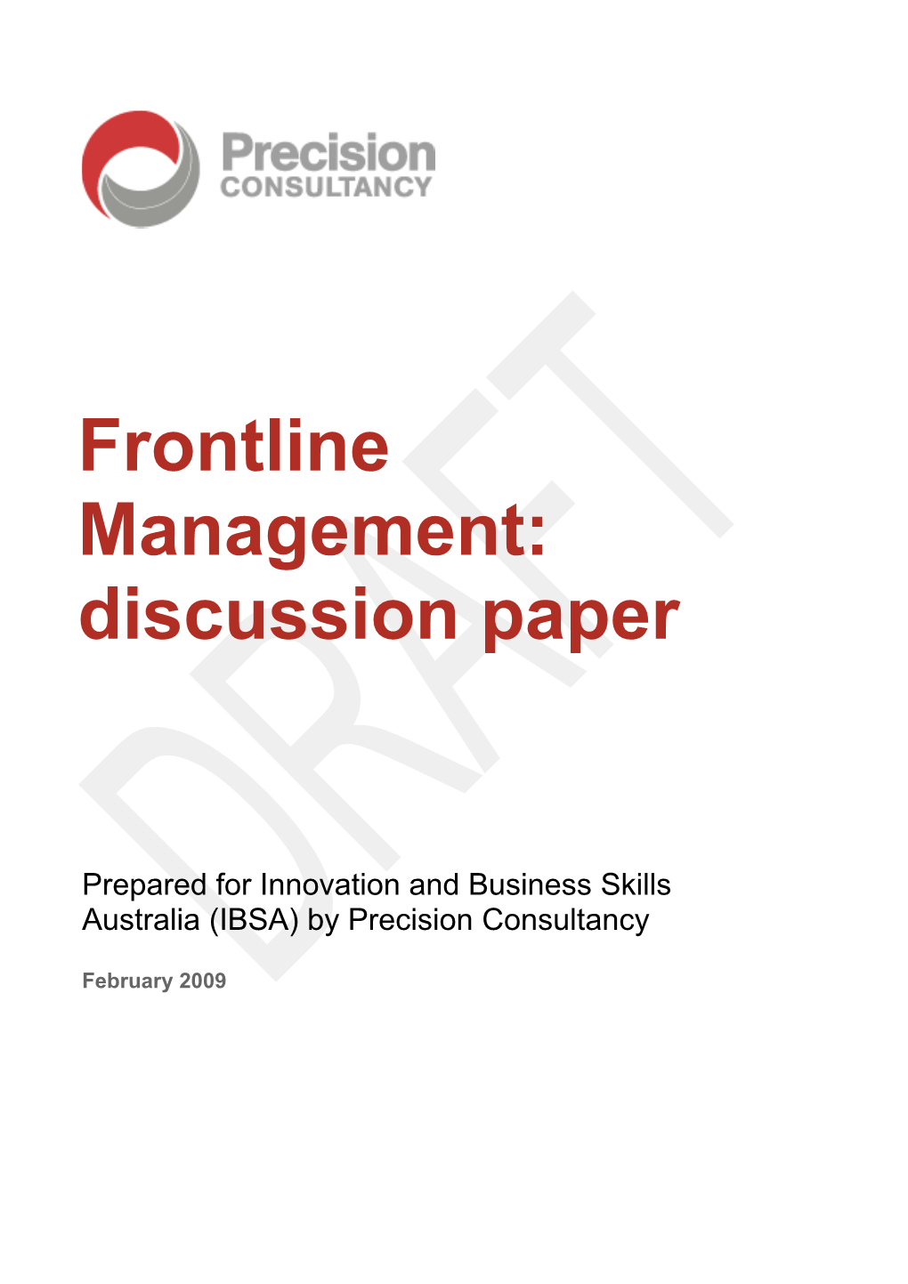 Review of Key Reports and Documentation Relating to Management, Leadership and Innovation