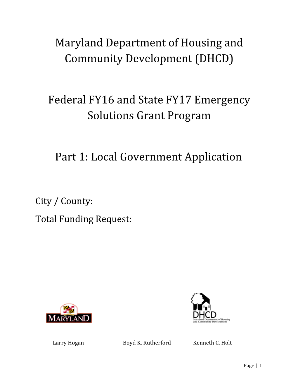 Local Government Application (Part 1)