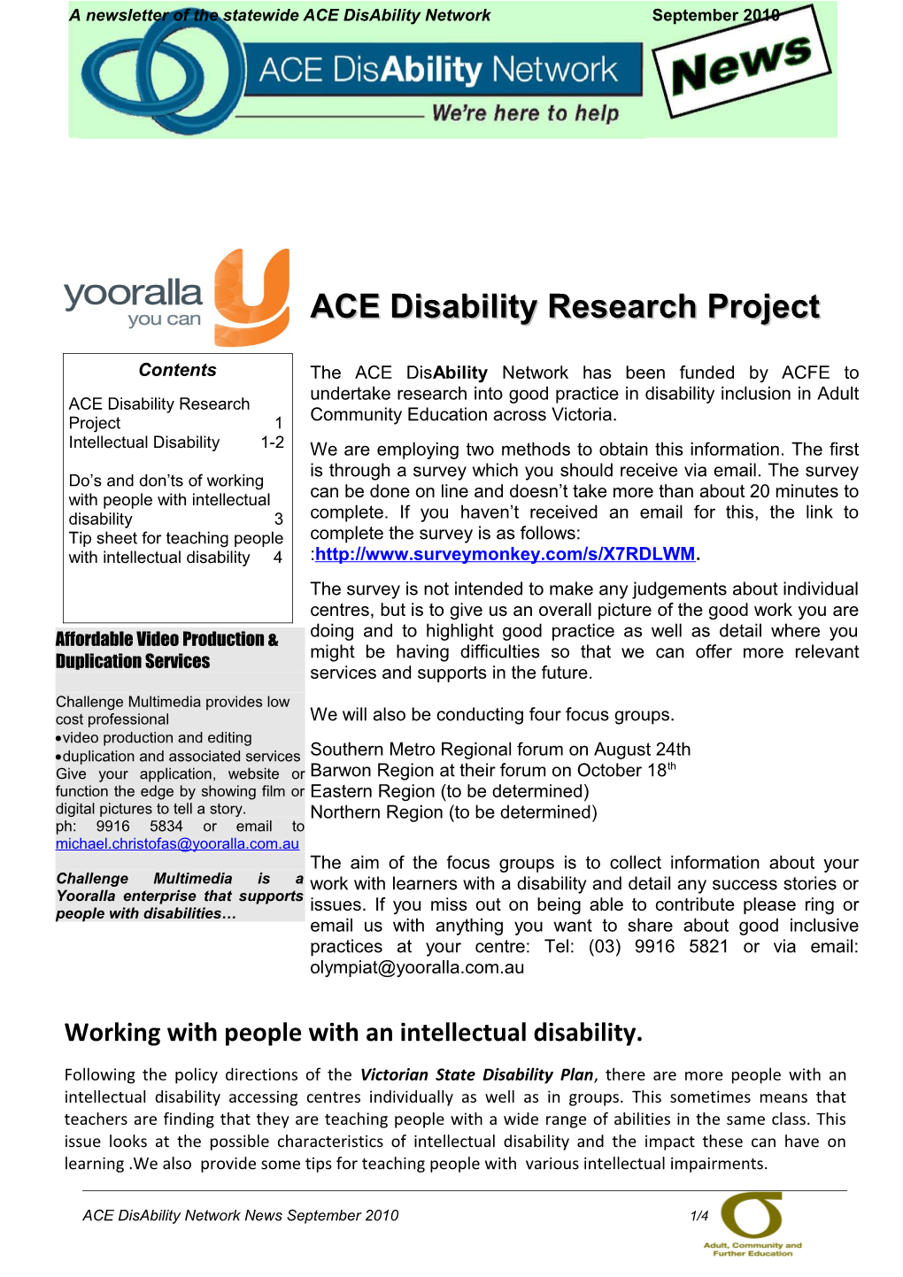 Working with People with an Intellectual Disability