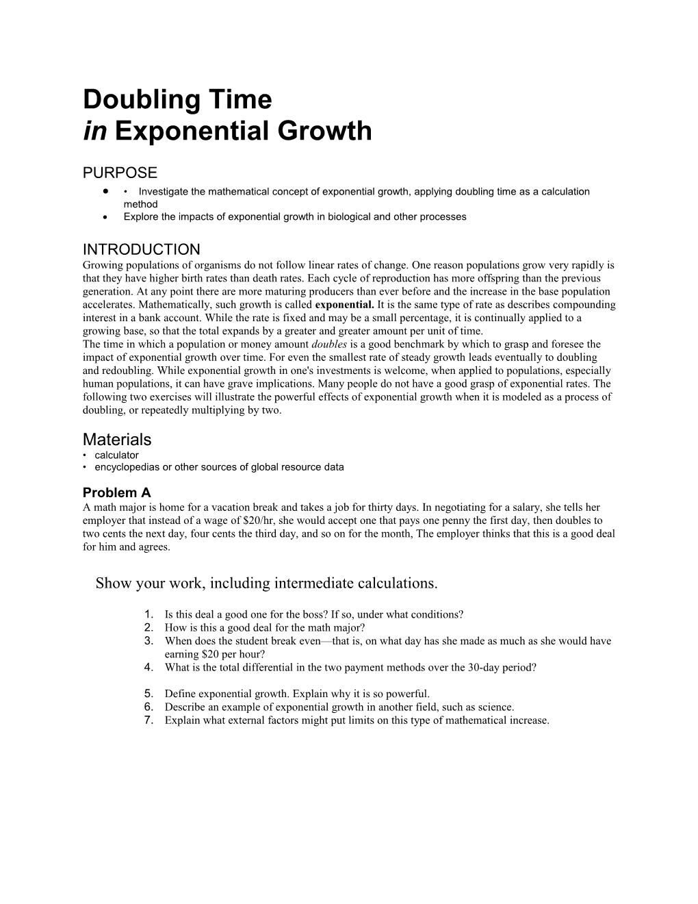 In Exponential Growth