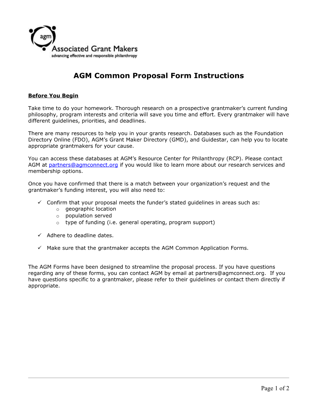 Comprehensive Grant Application Components