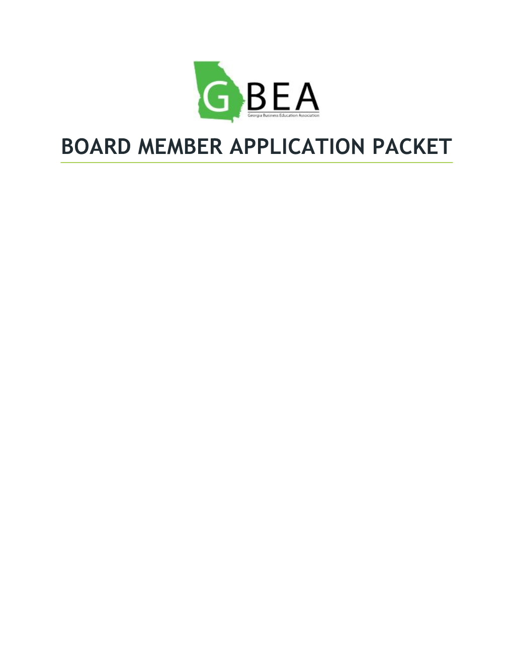 Board Member Application Packet