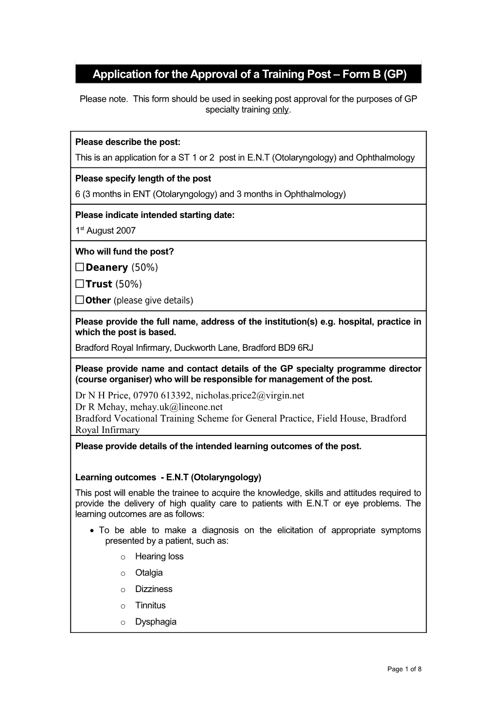 Freedom of Information - Processes & Procedures - Gp Department Word Final Template In