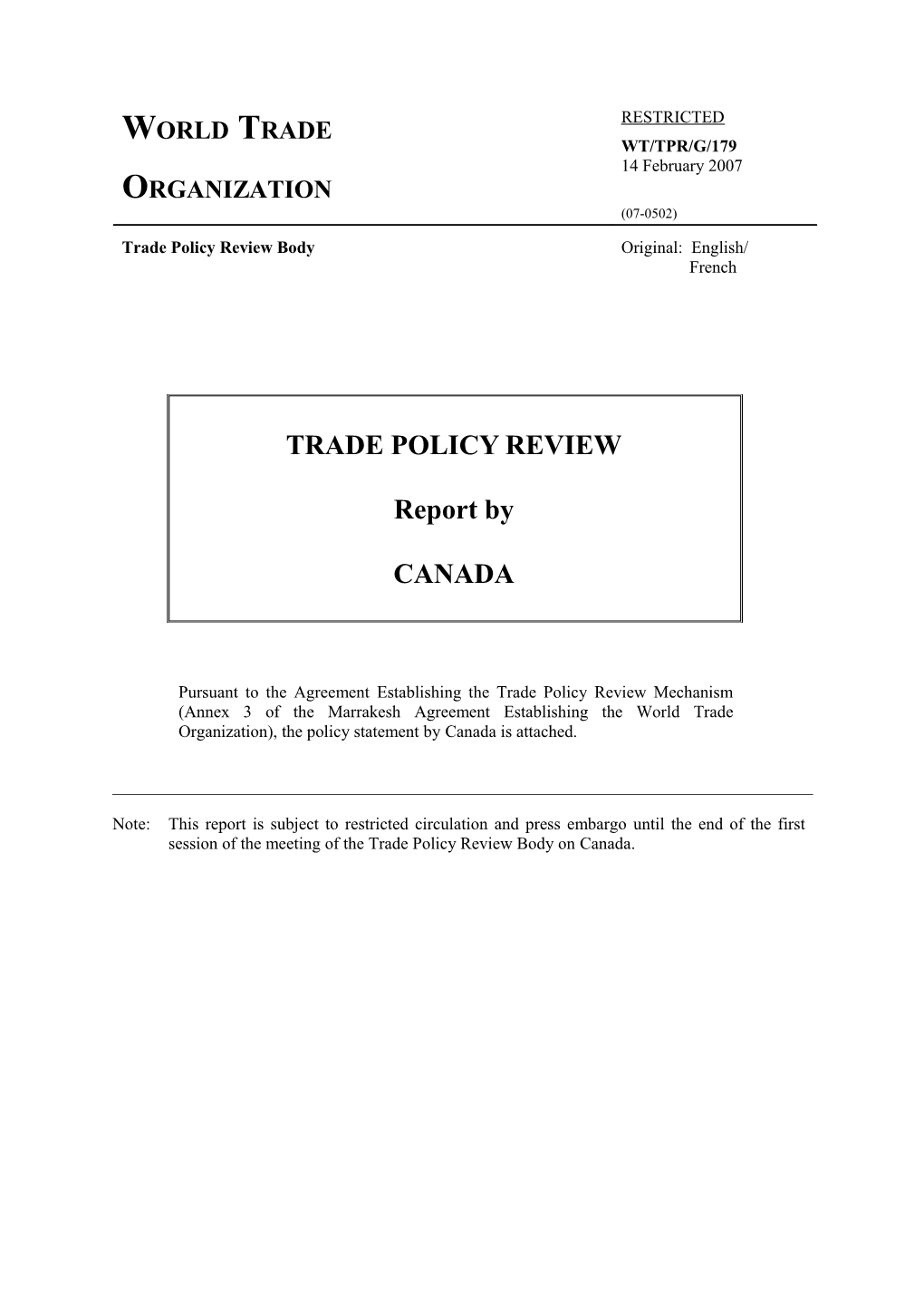 I.Trade and Economic Policy Environment5