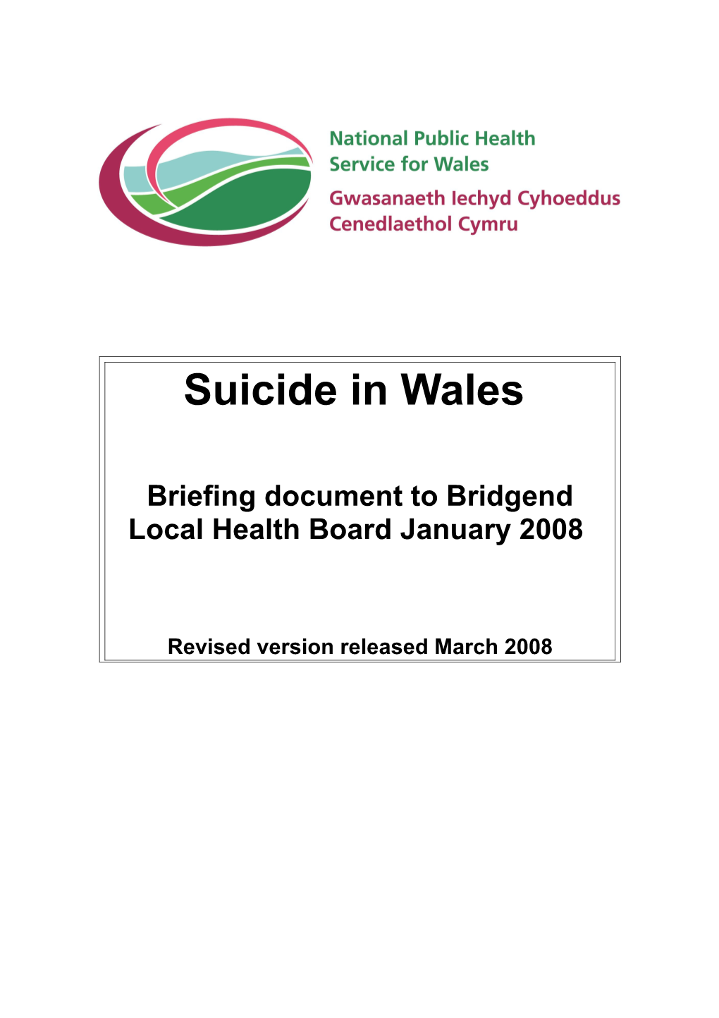 Briefing Document to Bridgend Local Health Board January 2008
