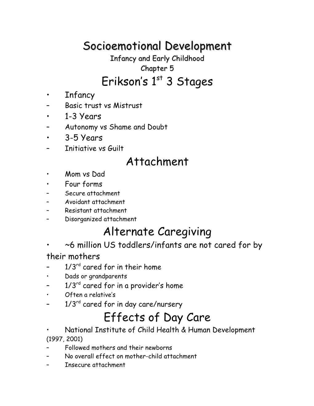 Infancy and Early Childhoodchapter 5