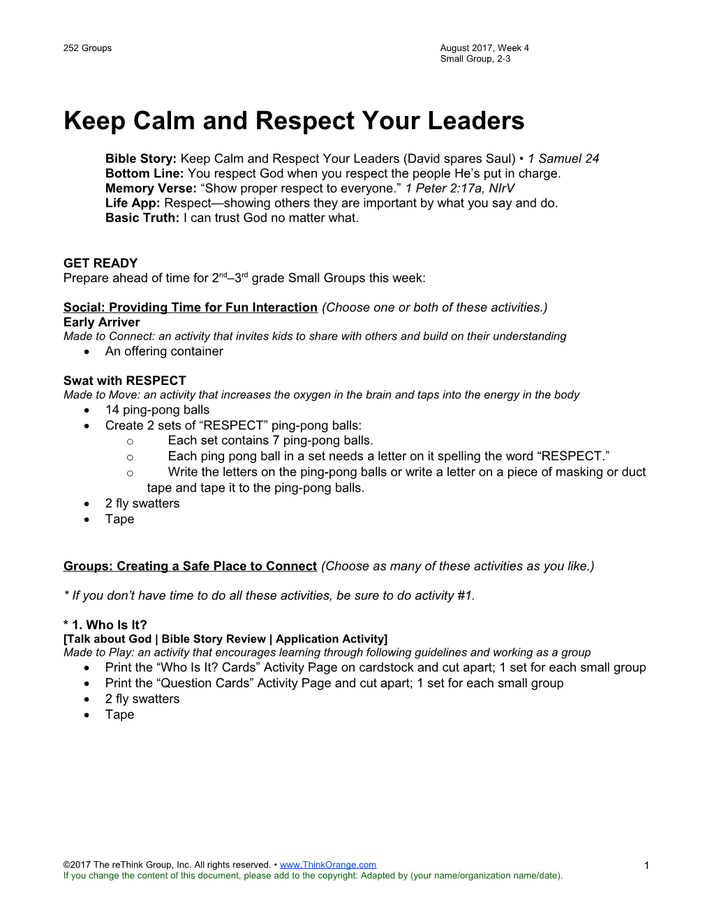 Keep Calm and Respect Your Leaders