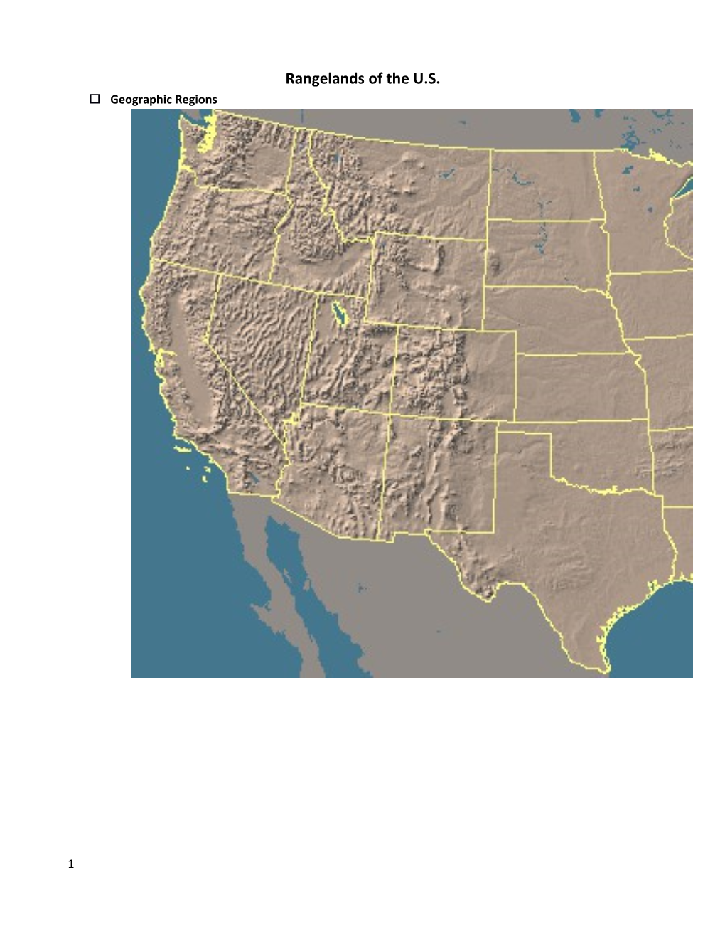 Rangelands of the U.S