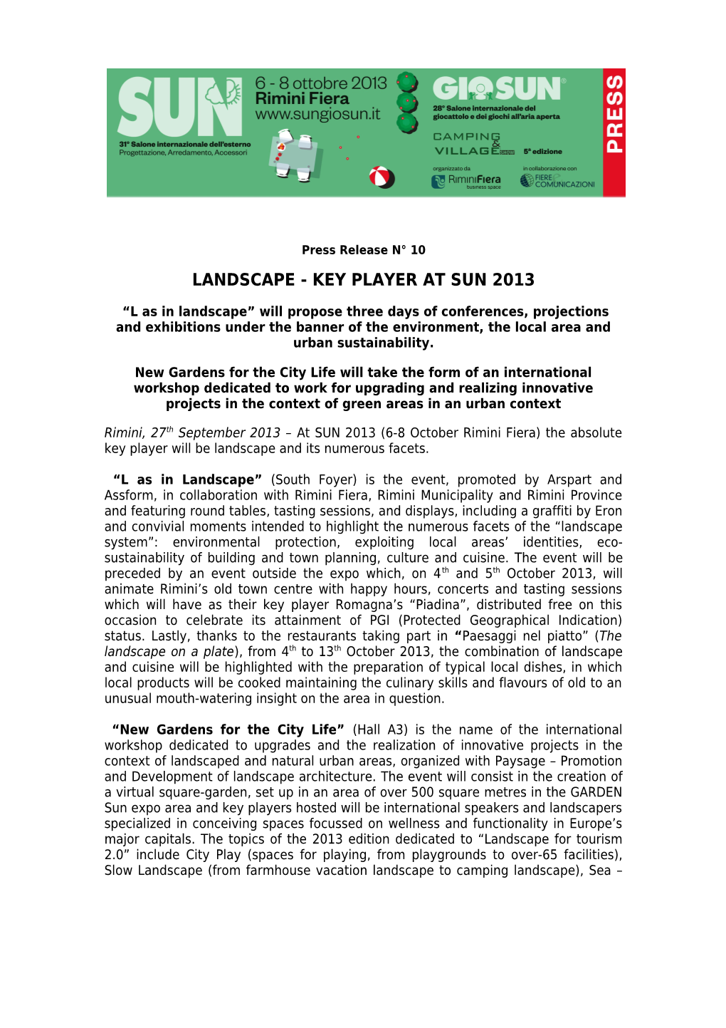 Landscape - Key Player at Sun 2013