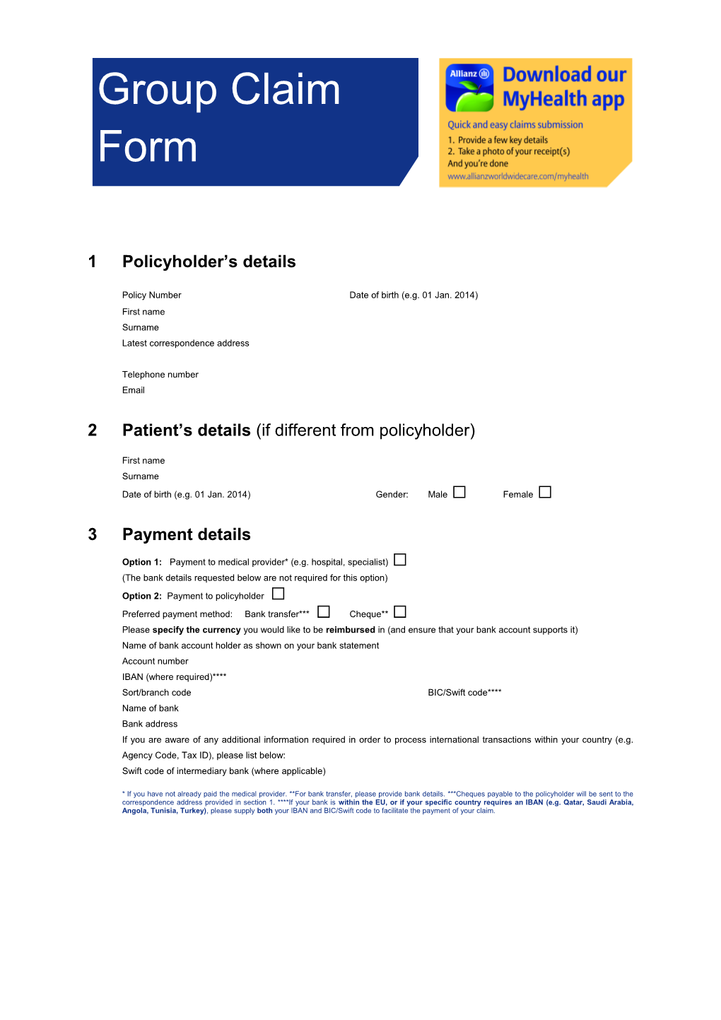 Pre-Authorization Form