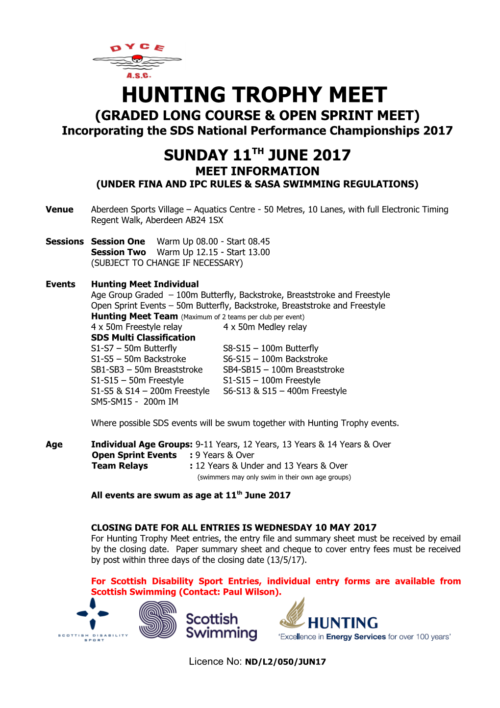 Graded Long Course & Open Sprint Meet