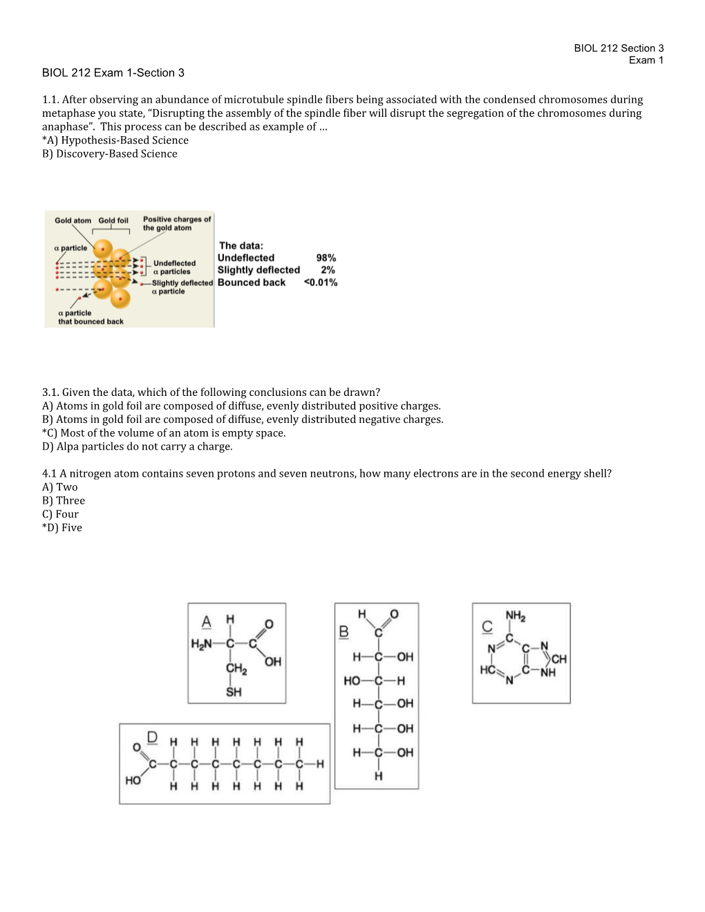 BIOL 212 Exam 1-Section 3