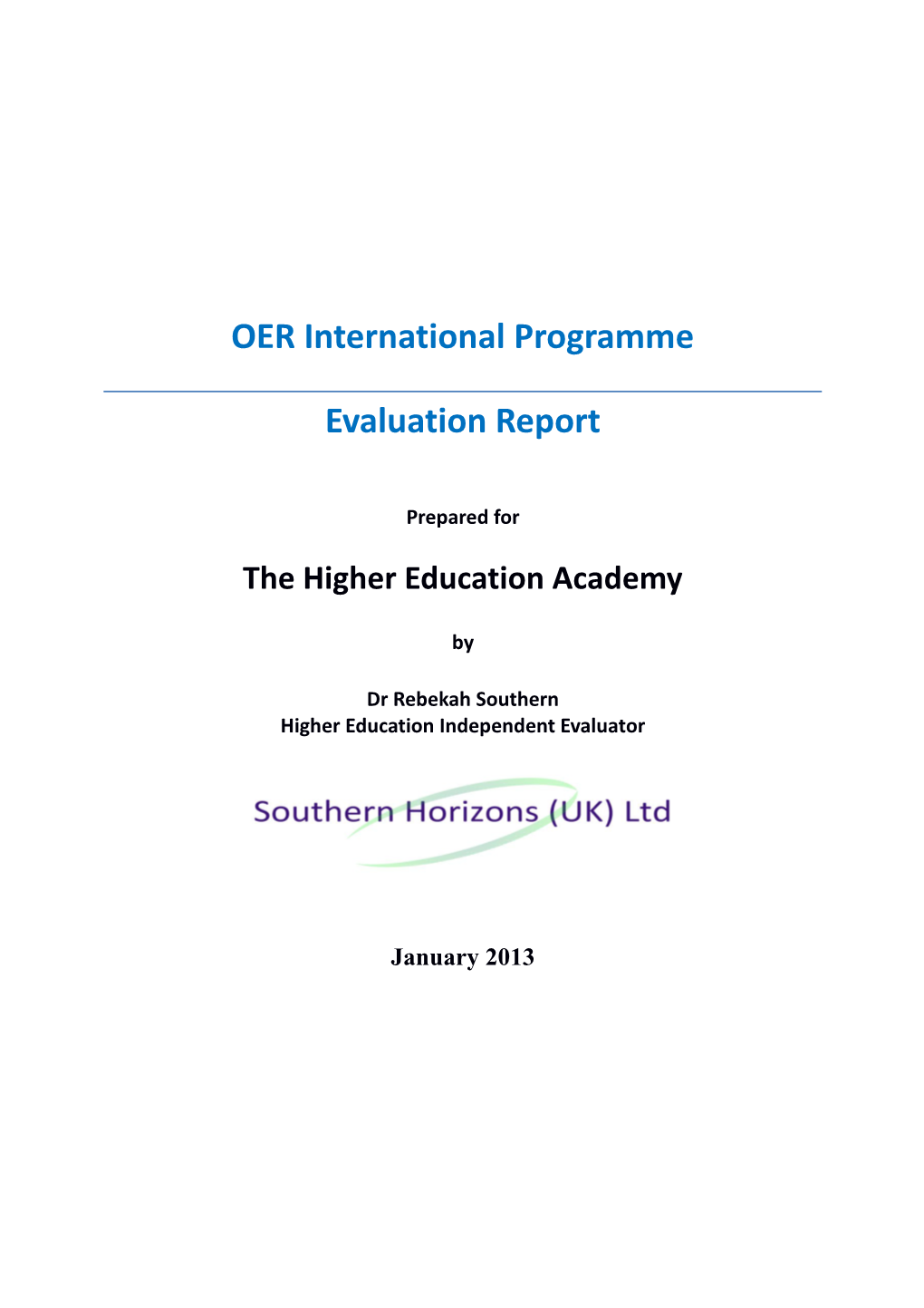 OER International Programme