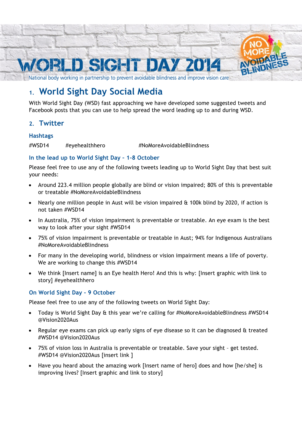 World Sight Day Social Media