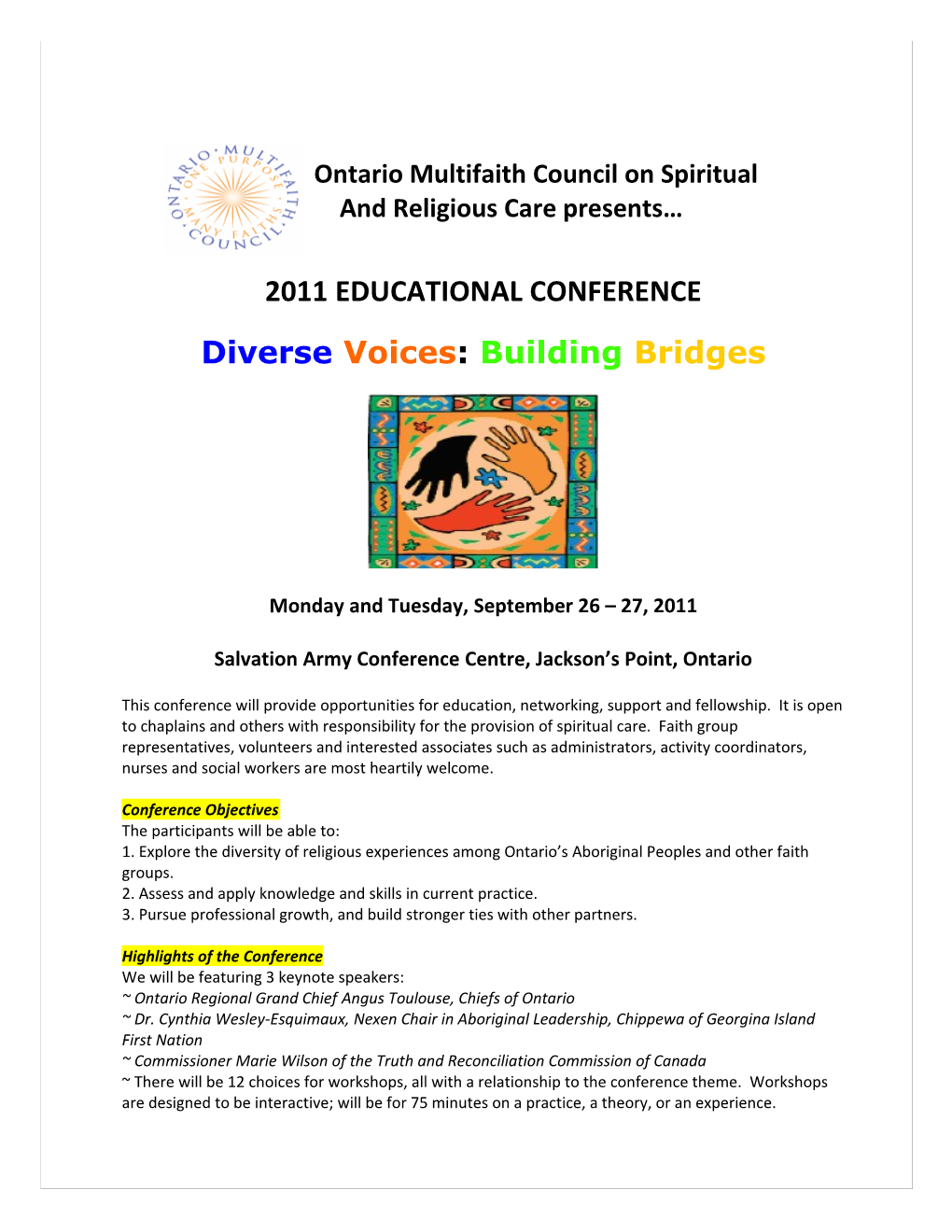 Ontario Multifaith Council on Spiritual
