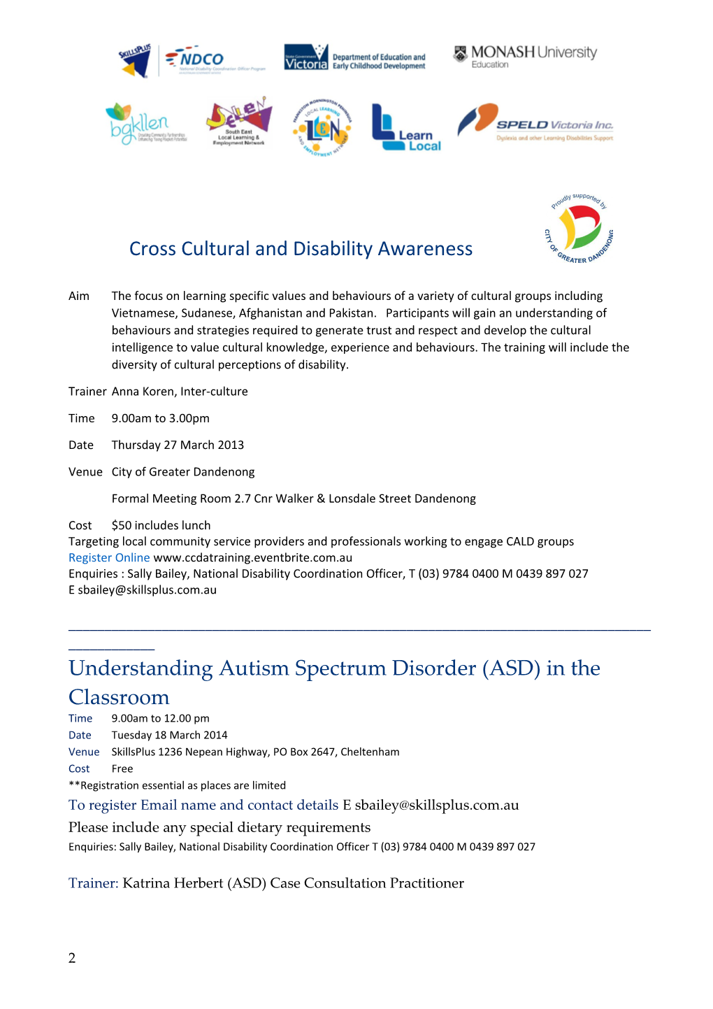 National Disability Coordination Officer Program Region 14