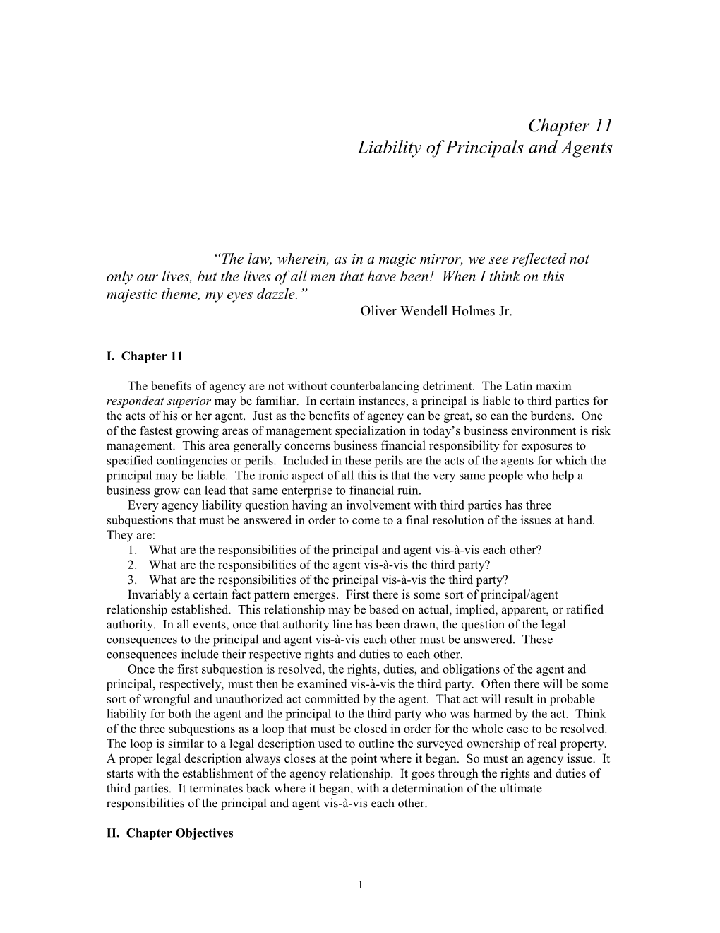 Liability of Principals and Agents