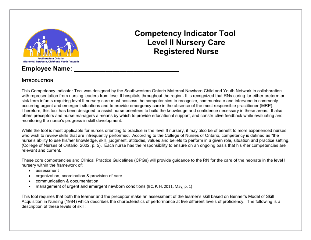 Level II Nursery Care