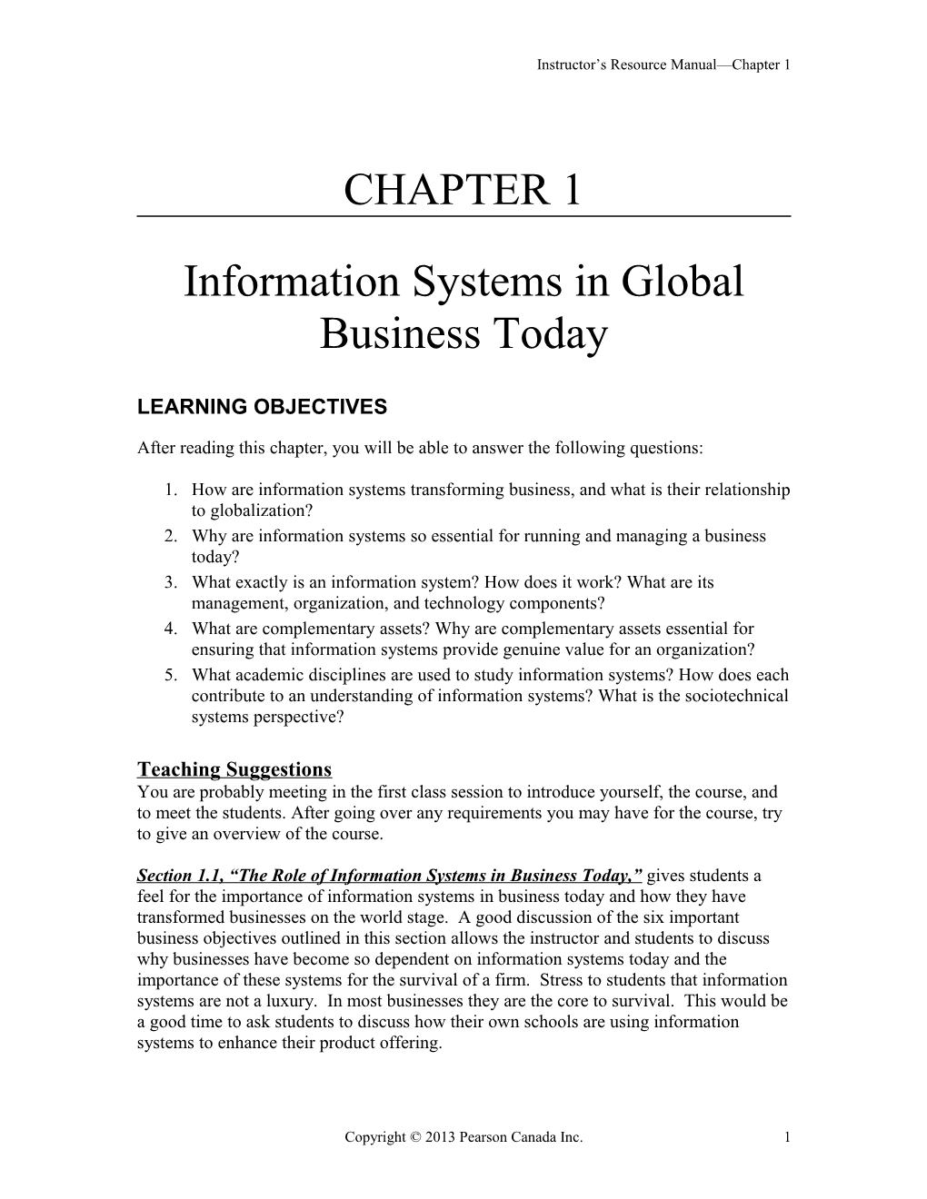 Instructor S Resource Manual Chapter 1