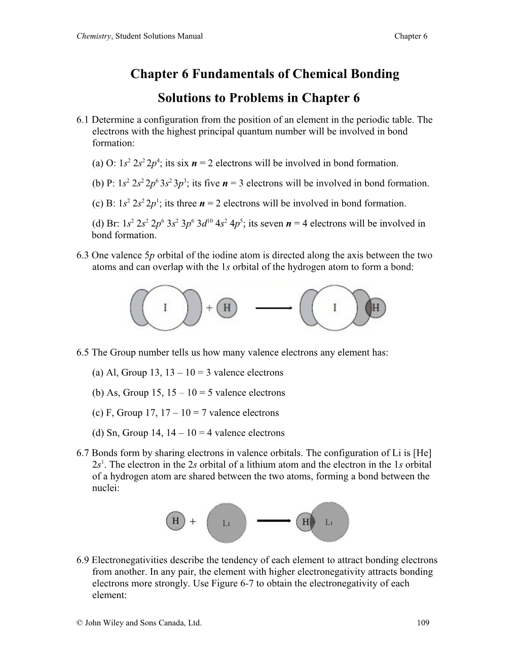 Chapter 6 Fundamentals of Chemical Bonding