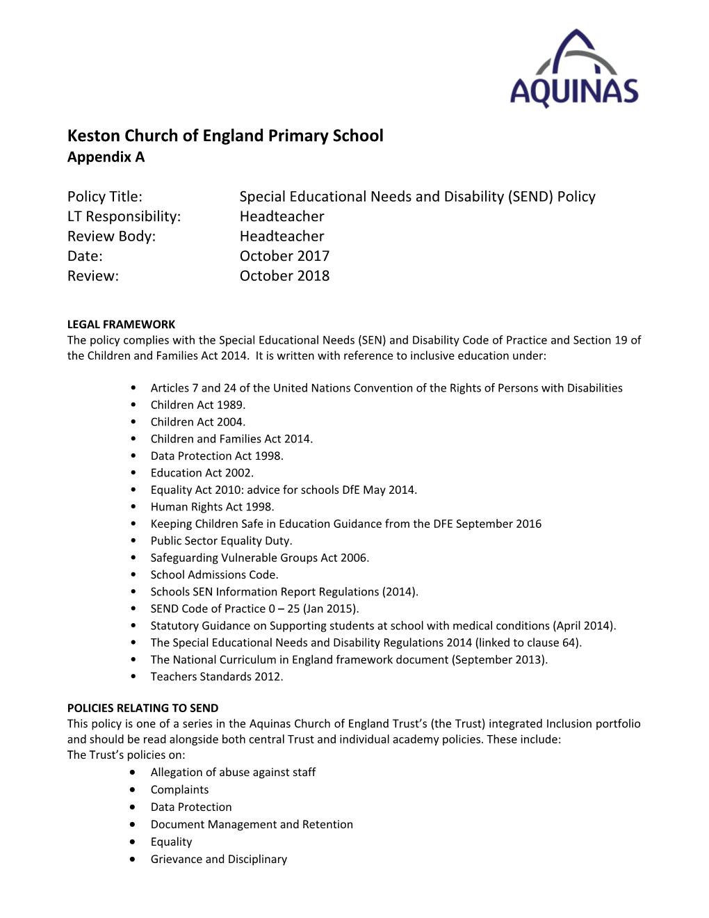 Keston Church of England Primary School