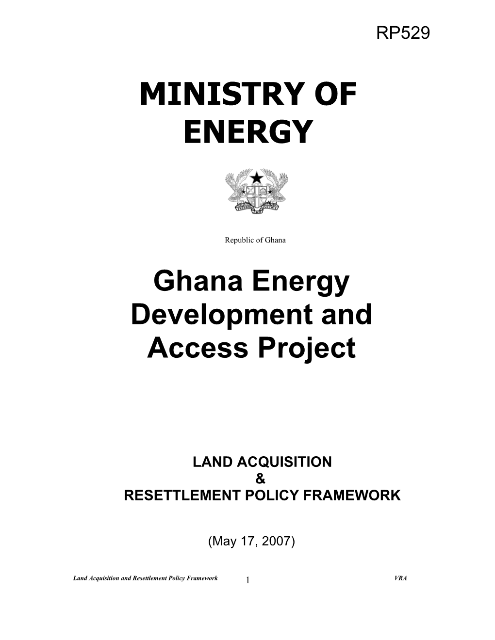 Ghana Energy Development and Access Project