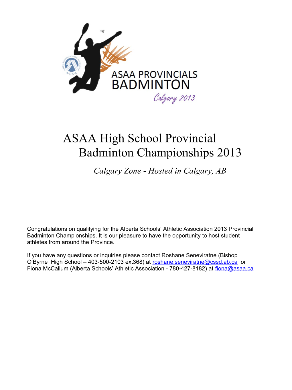 ASAA High School Provincial