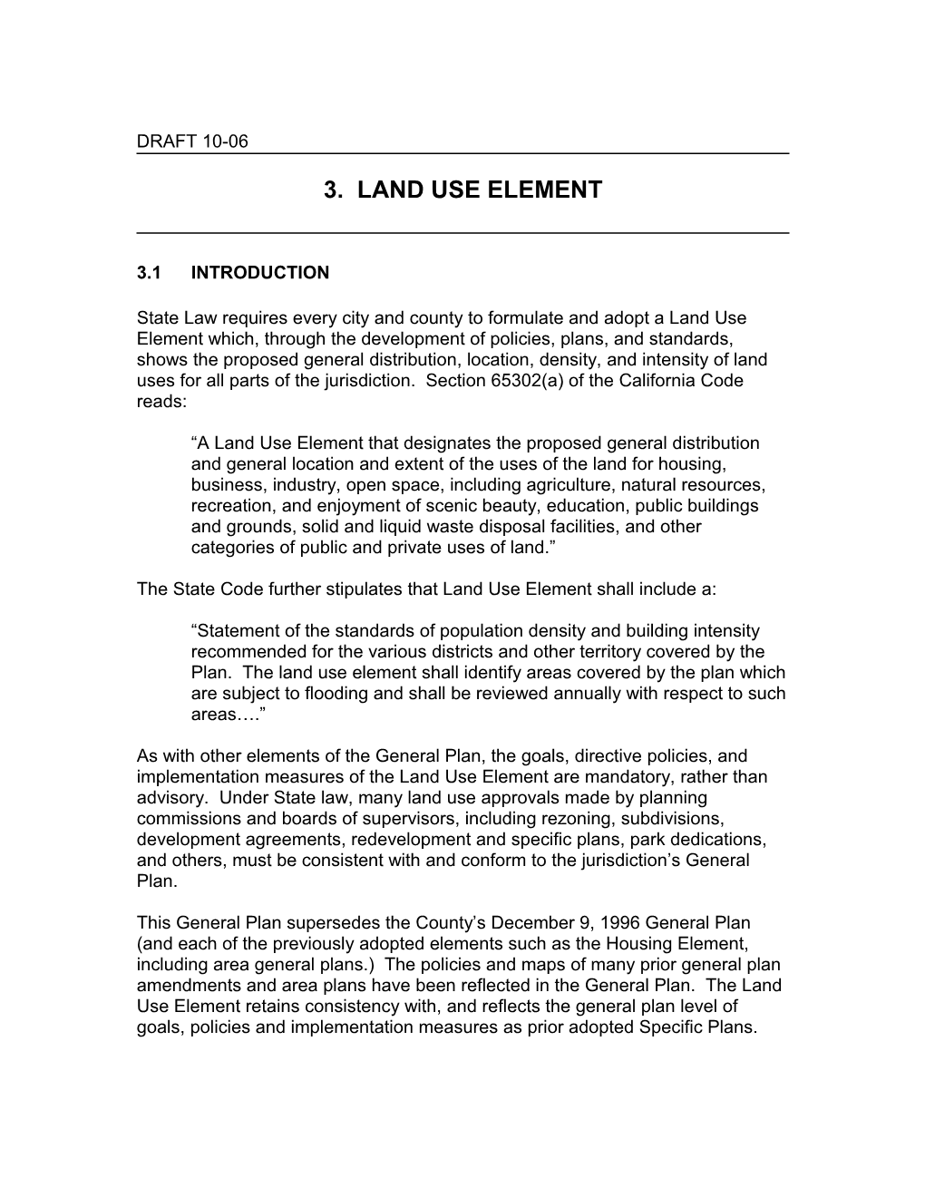 3. Land Use Element