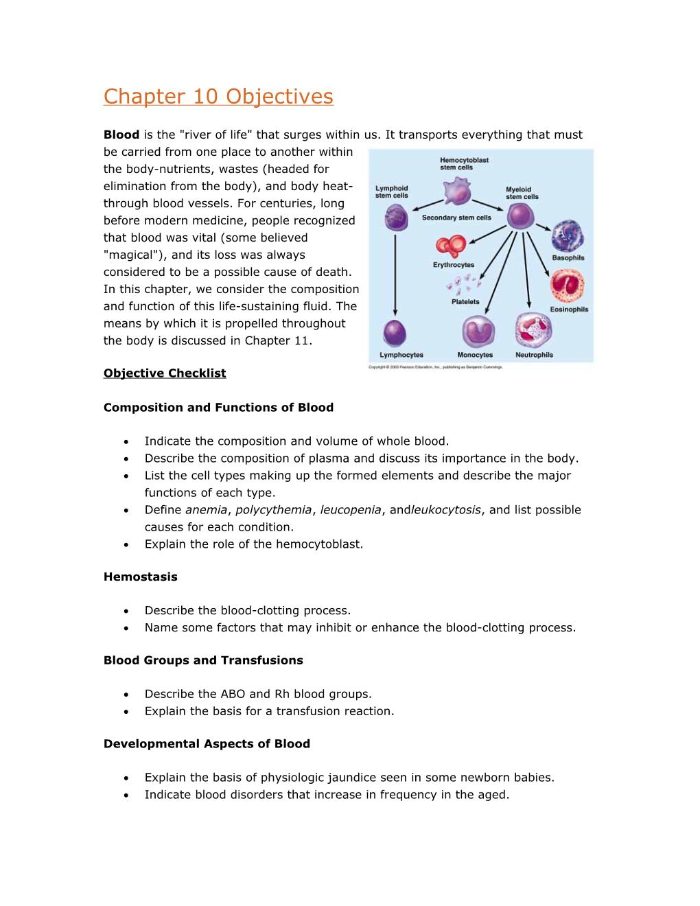 Chapter 10 Objectives