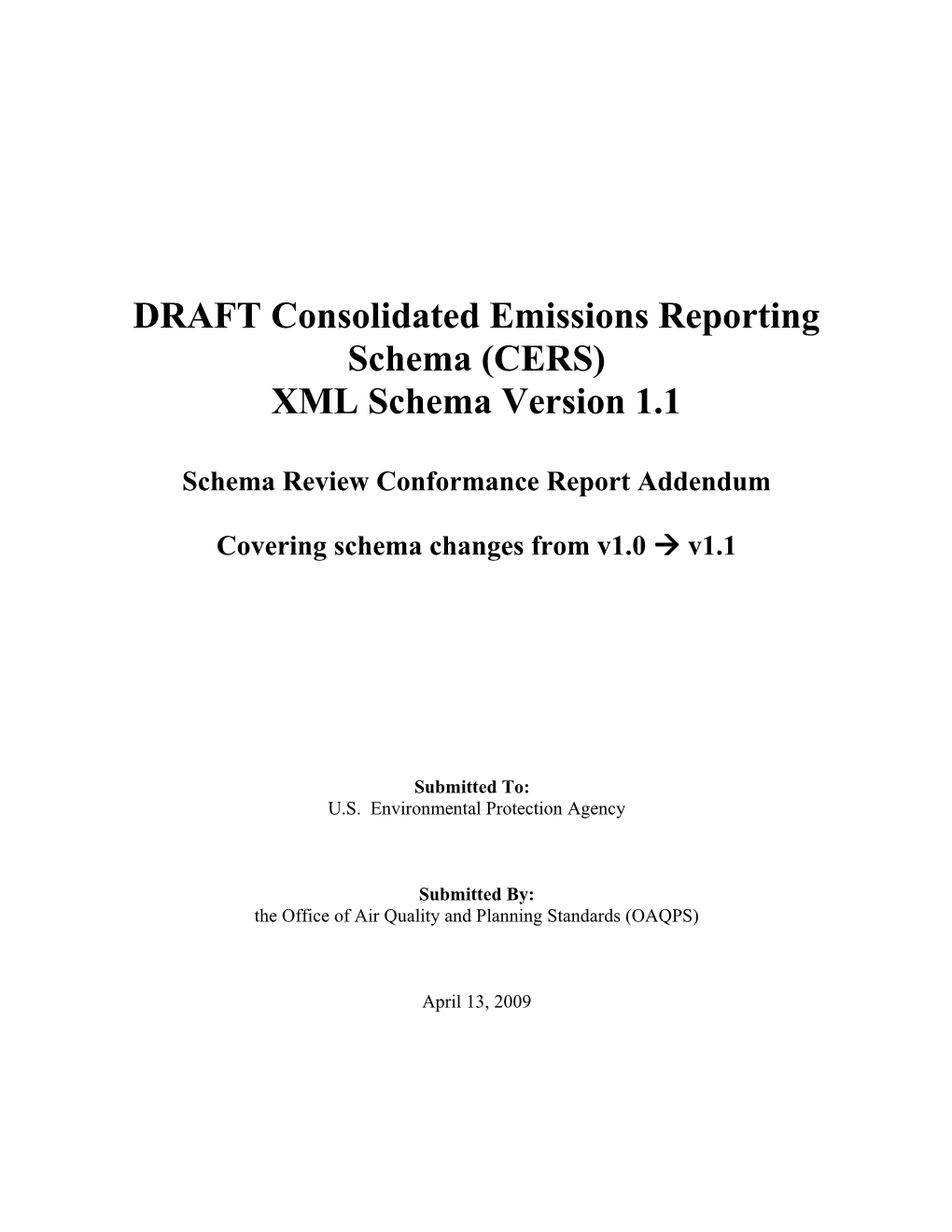 Edwr Schema Review Conformance Report